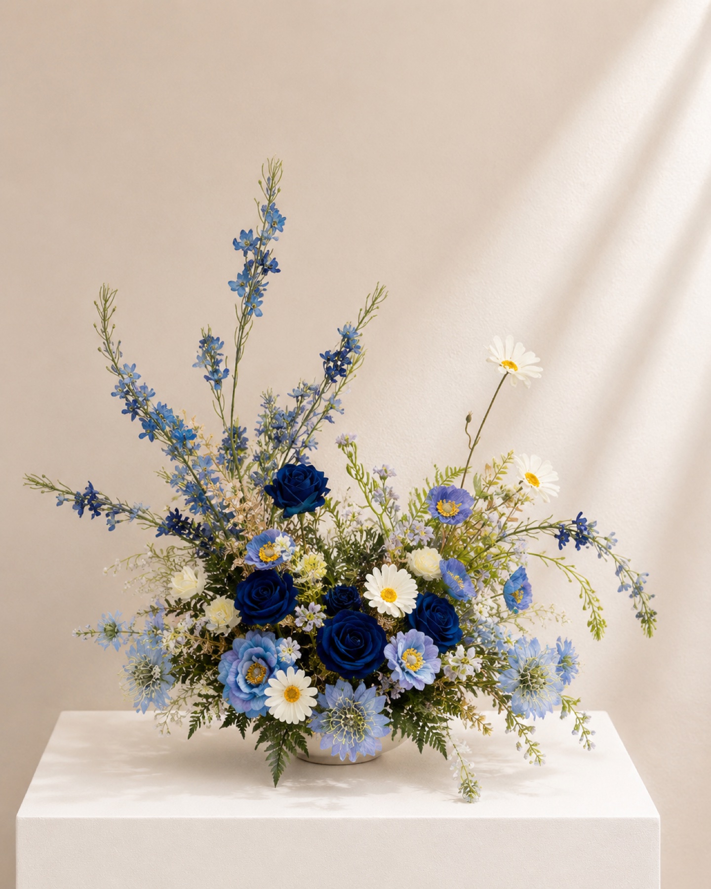 藍色原野花藝作品