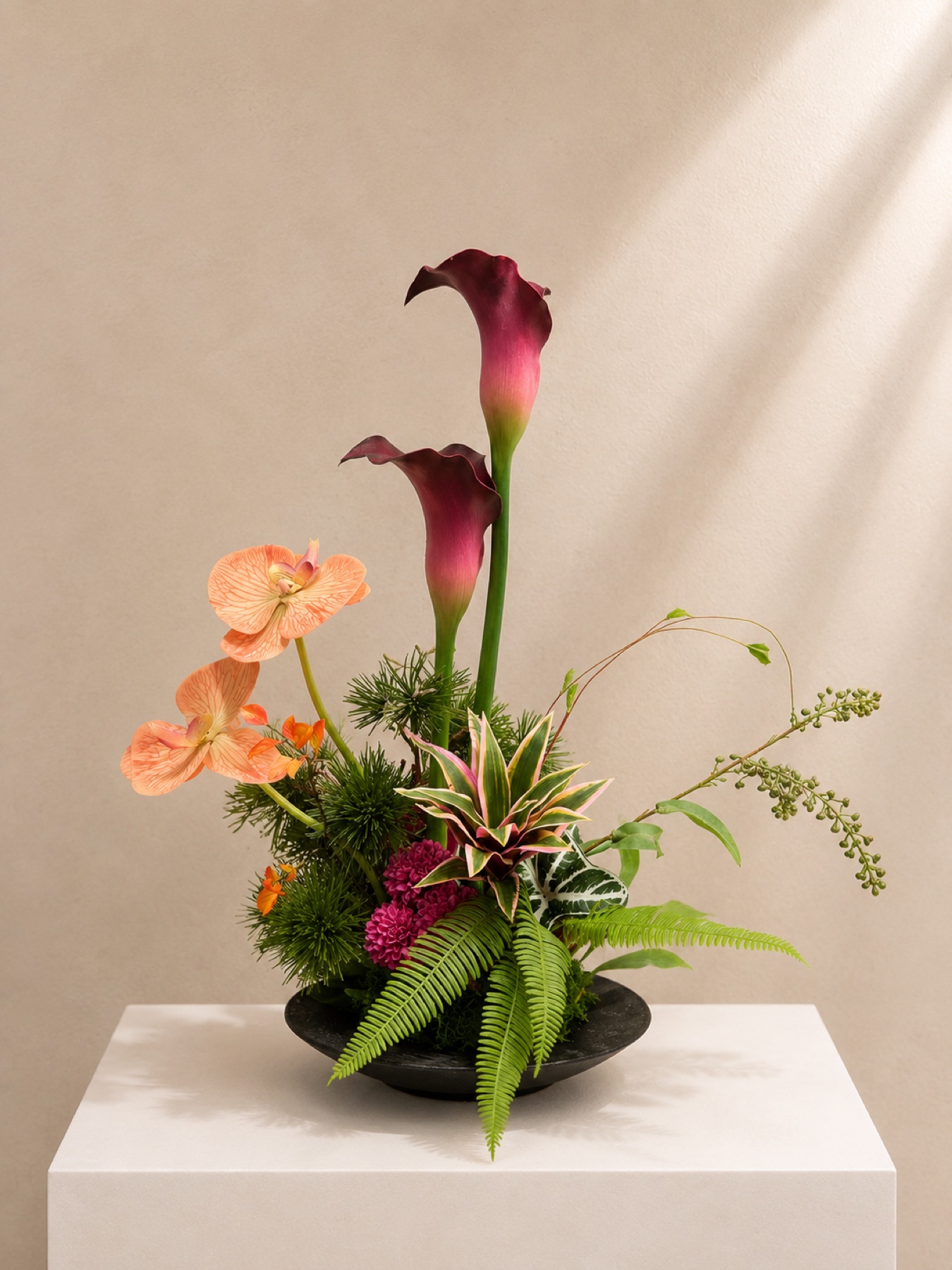 熱帶雕塑花藝作品